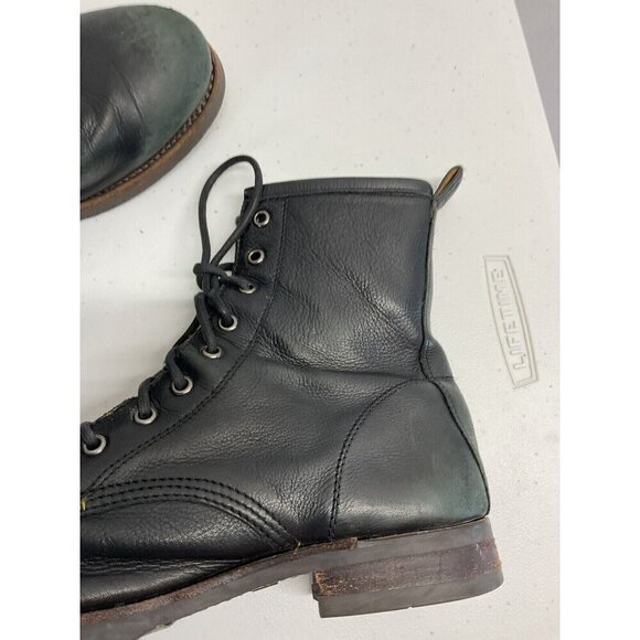 Frye Veronica 3476276 Womens Black Lace Up Leather‎ Combat Boots 9.5M Distressed - Picture 5 of 16